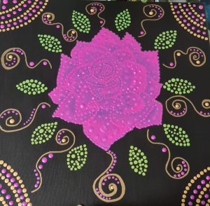 Mandala culoare puncte